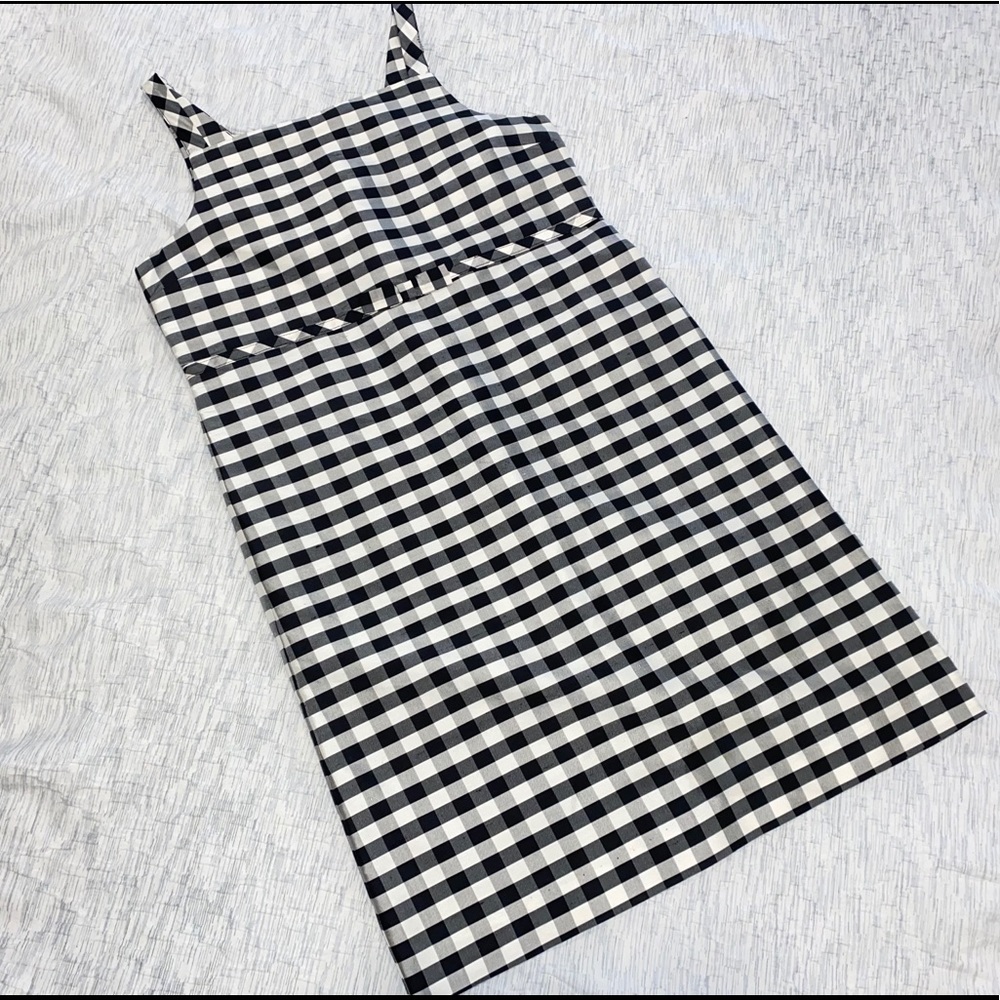 Talbots girls check silk dress with bow. Size 8